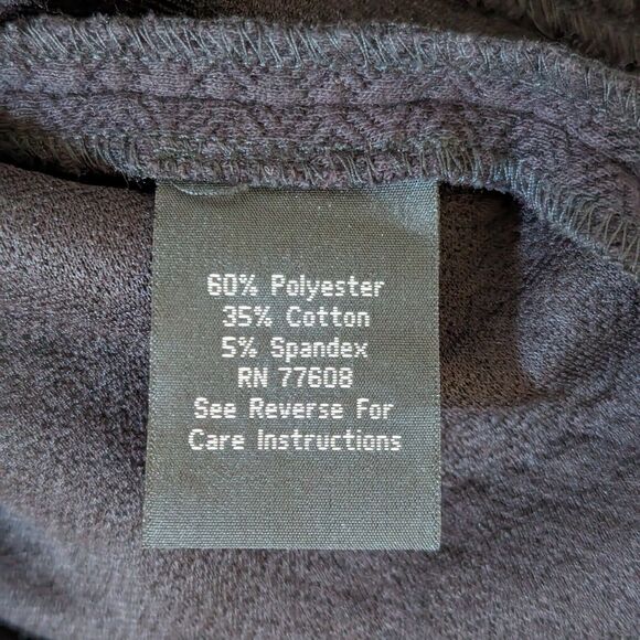 J. Peterman Women's Size 14 Black Sheath Dress 3/4 Sleeves Front Zip Textured - Picture 8 of 10